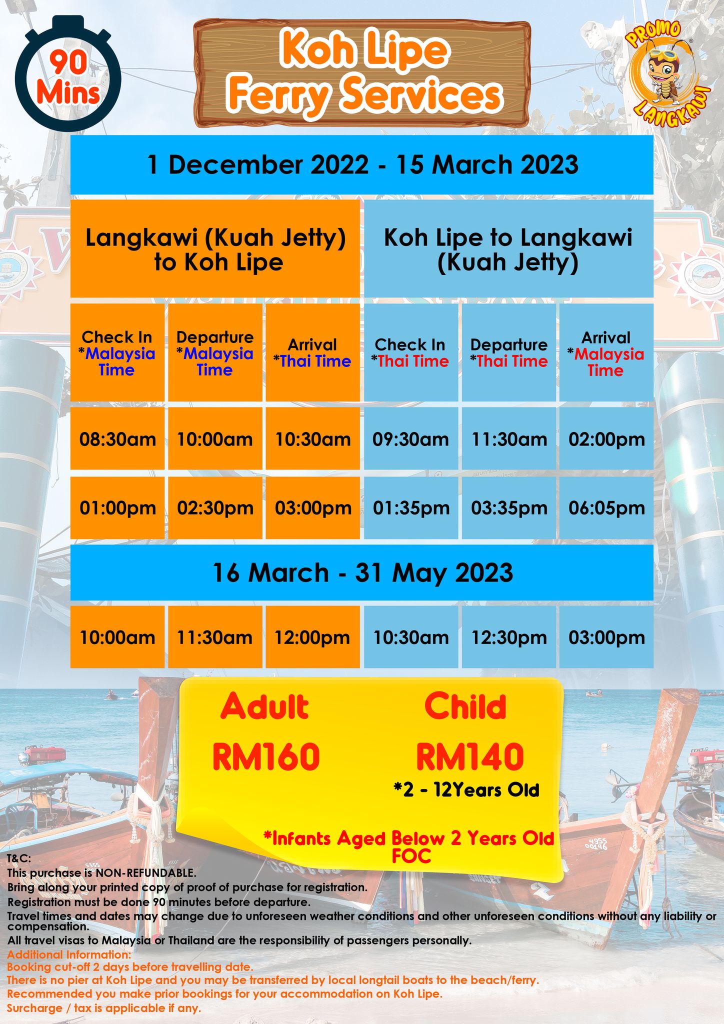 Koh Lipe Ferry Services | Travel Langkawi_XQ Holidays 